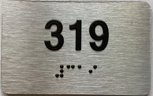 apartment number 319 sign