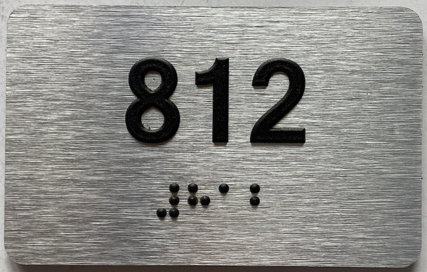apartment number 812 sign