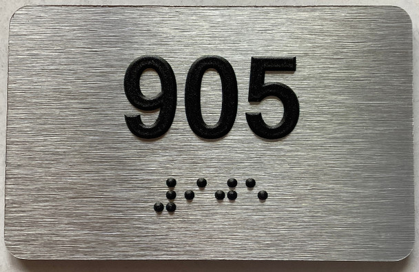 apartment number 905 sign