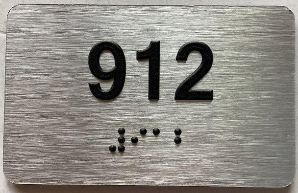 apartment number 912 sign