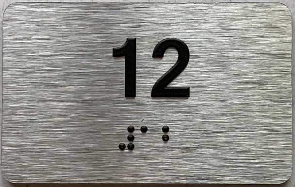 apartment number 12 sign