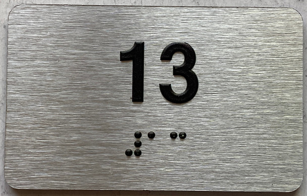 apartment number 13 sign