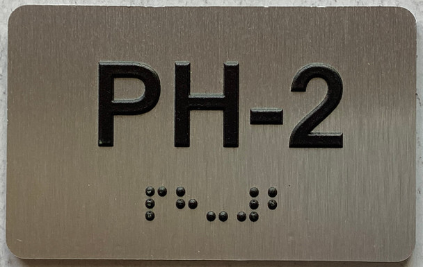 apartment number PH-2 sign