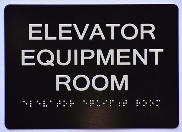 Elevator Equipment Room SIGN  Ada sign