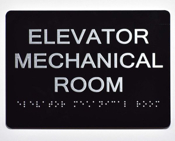 ELEVATOR MECHANICAL ROOM Sign -Tactile Signs Tactile Signs  Ada sign