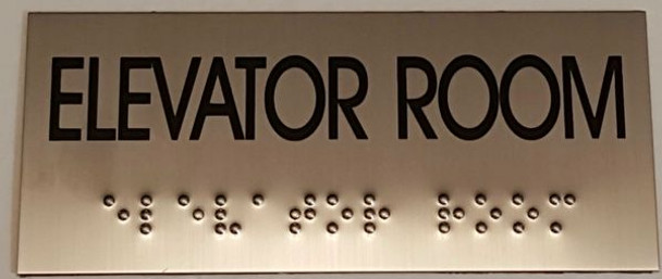 ELEVATOR ROOM Sign -Tactile Signs  Ada sign