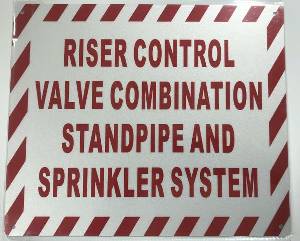 RISER CONTROL VALVE COMBINATION STANDPIPE AND SPRINKLER SYSTEM SIGN ...