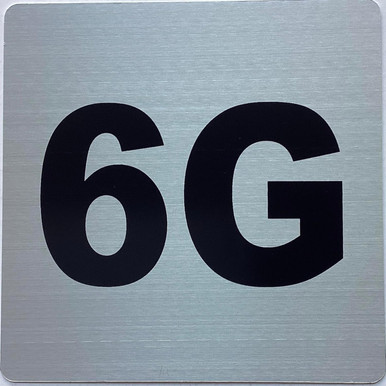 Apartment number 6G sign - UNIT NUMBER 6G SIGN (SILVER, SIZE 4x4 inch ...