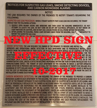silver HPD COMBINED NOTICE SIGN 12.12.1