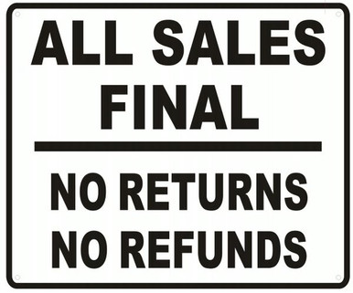 ALL SALES FINAL Sign