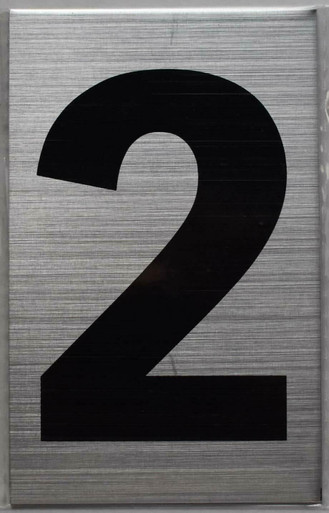 Apartment Number Sign Two (2) - Porte D'argent line