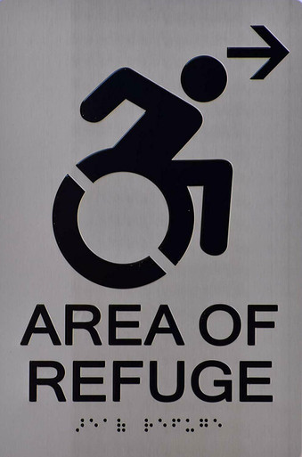 Aor Signage Area of Refuge SIGN (Right Arrow,Aluminium,,Size)- The Sensation line ...