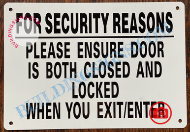 Important Please Lock This Door After Use Safety Entry – PWDirect