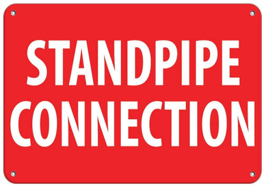 Standpipe Connection Sticker Sign