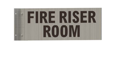 Required Fire Riser Room Signage FIRE Riser Room Sign-Two-Sided/Double Sided Projecting, Corridor and ...
