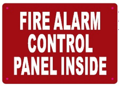 FIRE ALARM CONTROL PANEL INSIDE SIGN