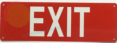 EXIT SIGN -RED-(4x12,RED,ALUMINUM) - HPD-SIGNS.COM