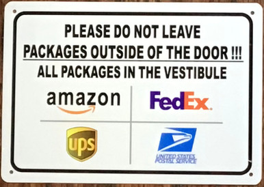 Please Do Not Slam the Door SIGN (7X10, White, Aluminum)