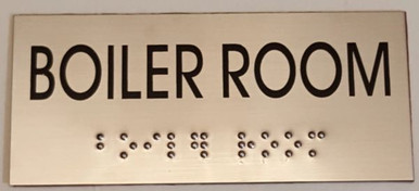 BOILER ROOM Sign -Tactile Signs