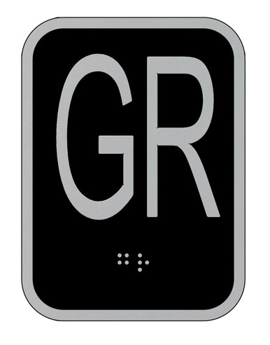 Elevator floor number GR sign- Elevator Jamb Plate GR ( 3x4, cast Iron ...