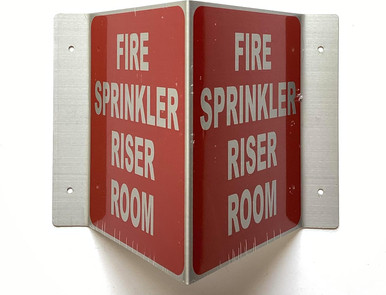 Corridor Fire sprinkler riser room sign-Fire sprinkler riser room ...