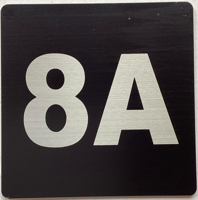 Apartment number 8A sign - UNIT NUMBER 8A SIGN/SUITE 8A SIGN (BLACK ...