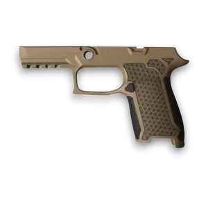 cerakote p320 laser stipple hybrid p320 grip module coyote tan
