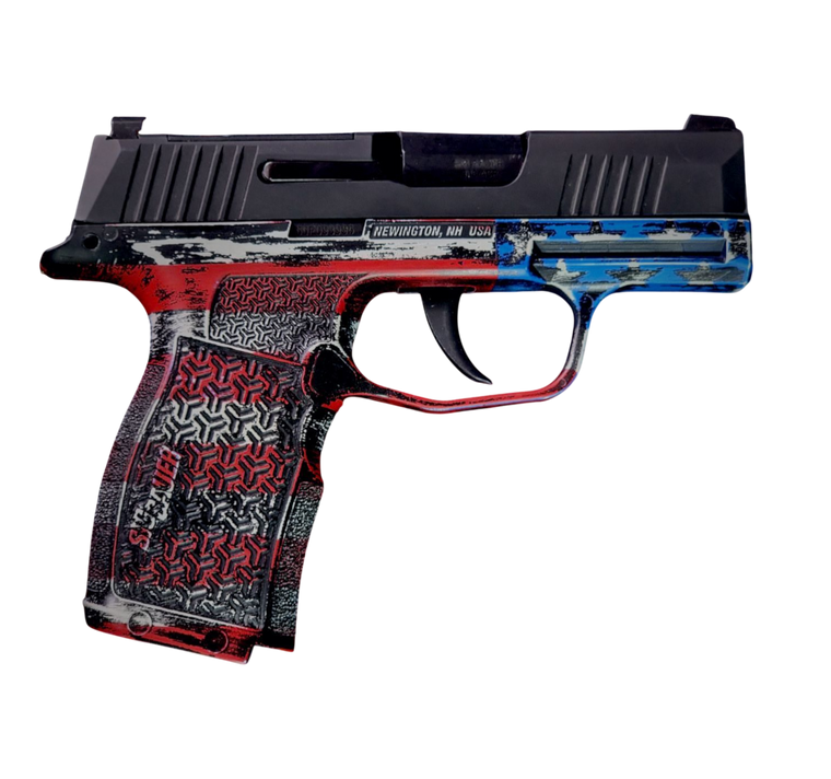 cerakote laser stippled p365 grip module us flag