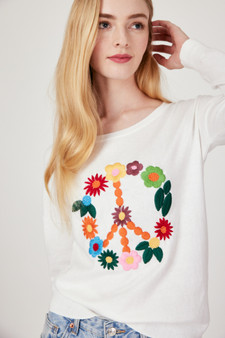 J Society floral peace pullover 2941