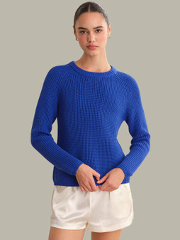 525 America Jane Shaker Pullover Nautical Blue