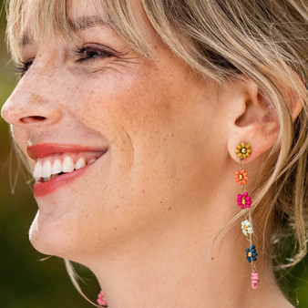 Amanda Flower Dangle Earrings