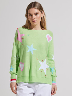 zaket and plover heart star pullover
