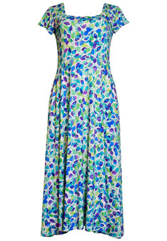 Brigitte Dress Spring Leaves
