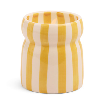 Ochre Stripe Cabana Candle