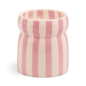 Lavender Stripe Cabana Candle