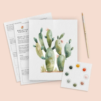 All-in-One Beginner Watercolor Paint Set - Desert Cactus