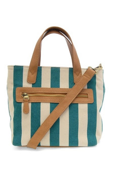 Capri Awning Stripe Mini Canvas Tote