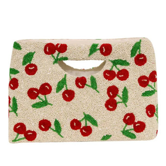 Cherries Beaded Bag - Ivory