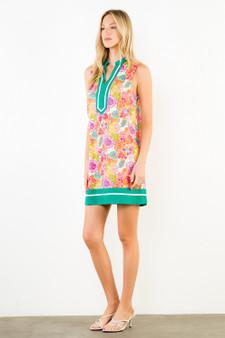 Sleeveless Split Neck Dress