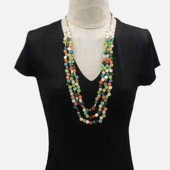 Fallon Multicolored Wood Bead Nk