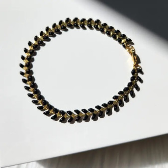 Artemis Black Enamel Bracelet