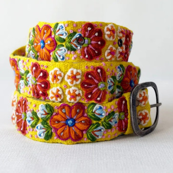 Golden Delicious Embroidered Belt