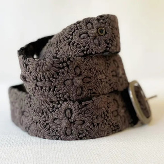 Midnight Oasis Embroidered Belt