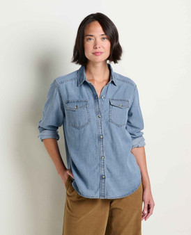 W's Piñon Soft Denim LS Shirt - Bar Harbor