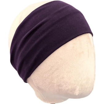 Solid Eggplant Stretch Headband