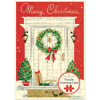 Christmas Home Puzzle Greeting Card