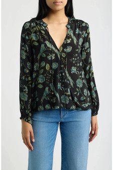 Midnight Floral Vnk Blouse