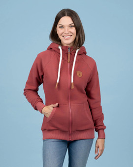 Hera Zip Hoodie - Rust