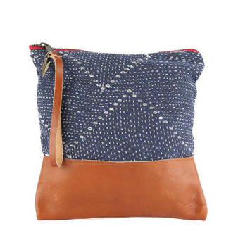 Kantha Large Foldover Clutch