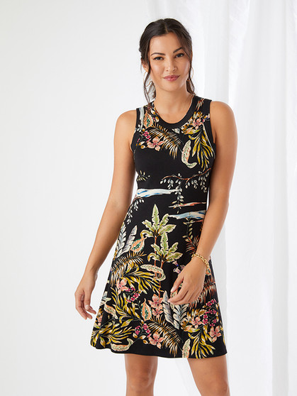 Tropical Halter Dress